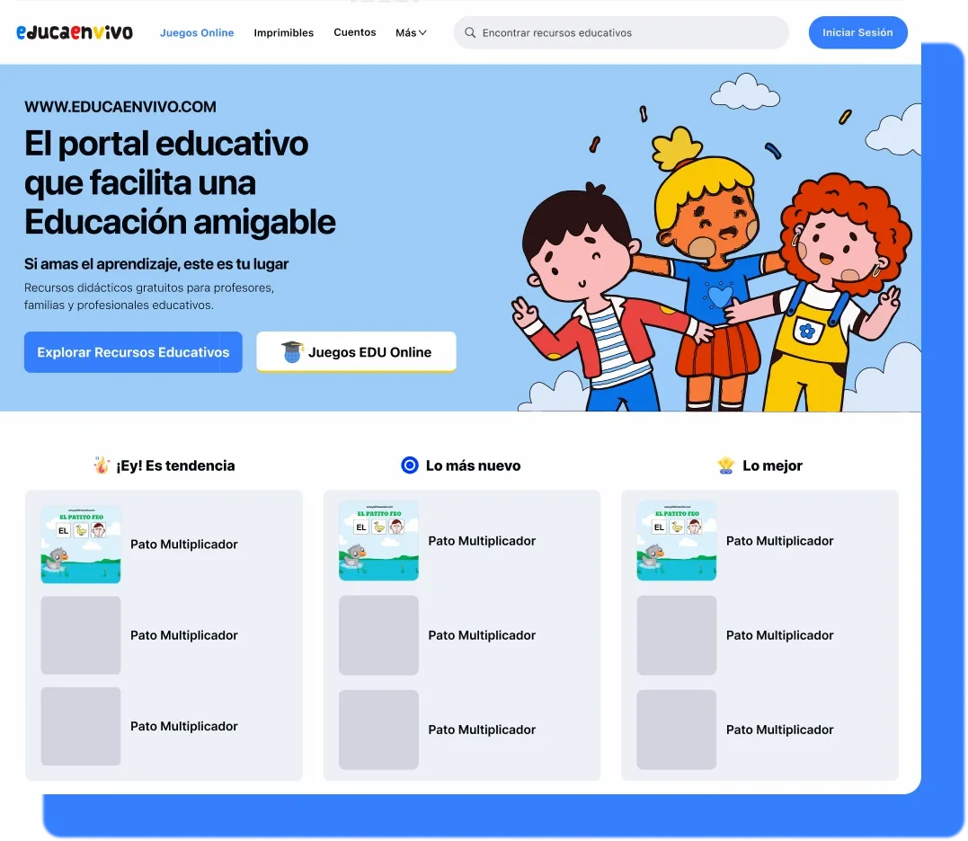 Captura del portal Educaenvivo