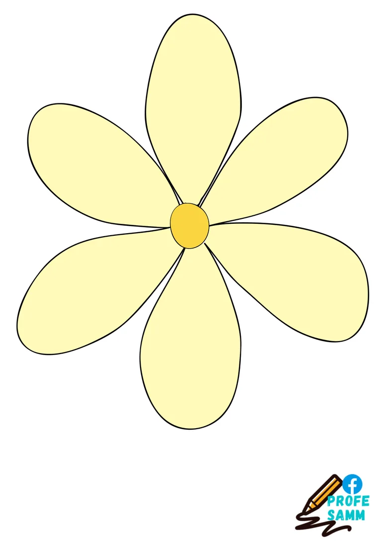 Flor de pétalos largos en color crema con contorno fino