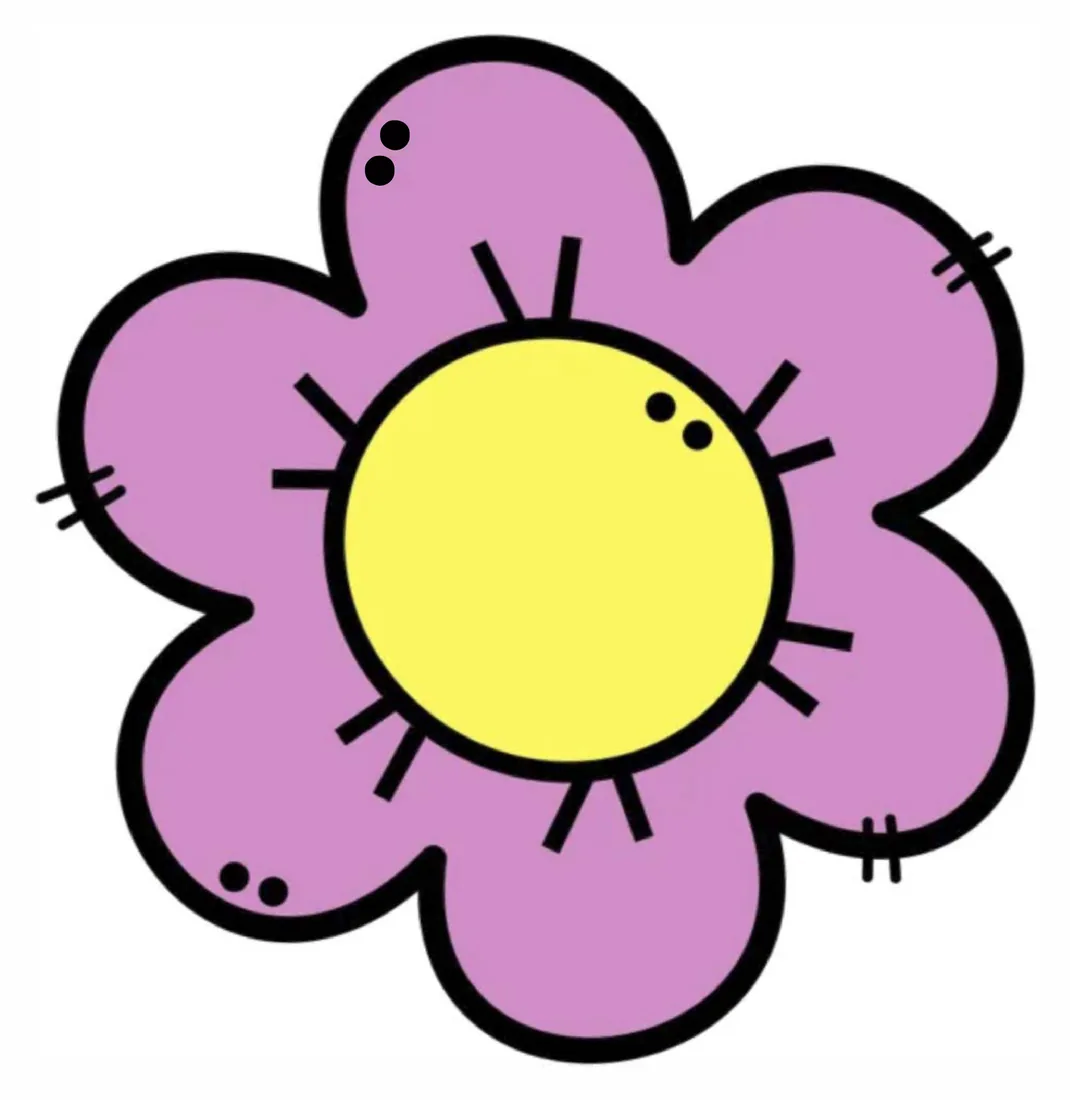 Flor de primavera rosa claro de cinco pétalos para recortar