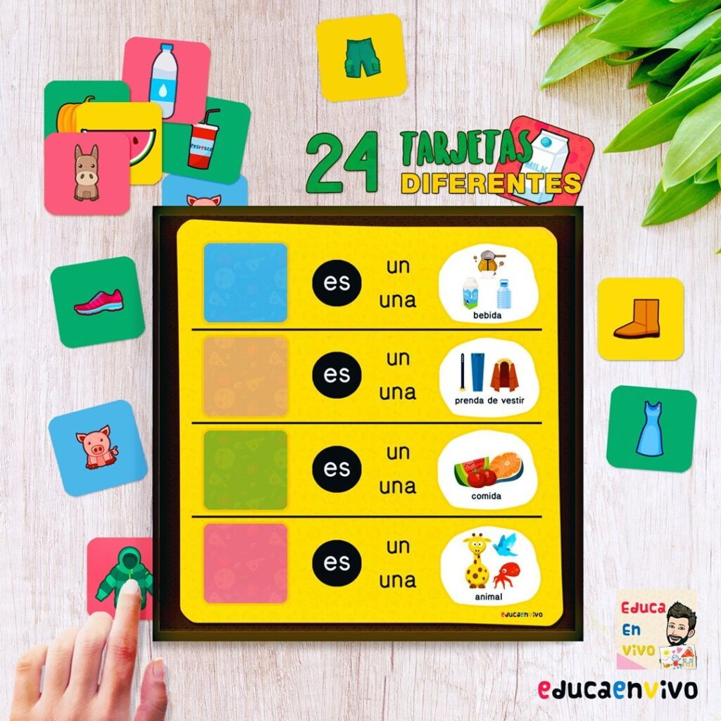 Juego de semántica para trabajar las categorías semánticas e innovar en tus juegos semánticos con tus alumnosas1