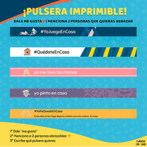 pulseras yo me quedo en casa para niños