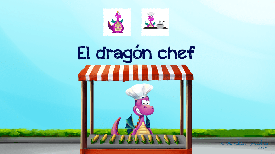 La historia del Dragón Chef con pictos de ARASAAC