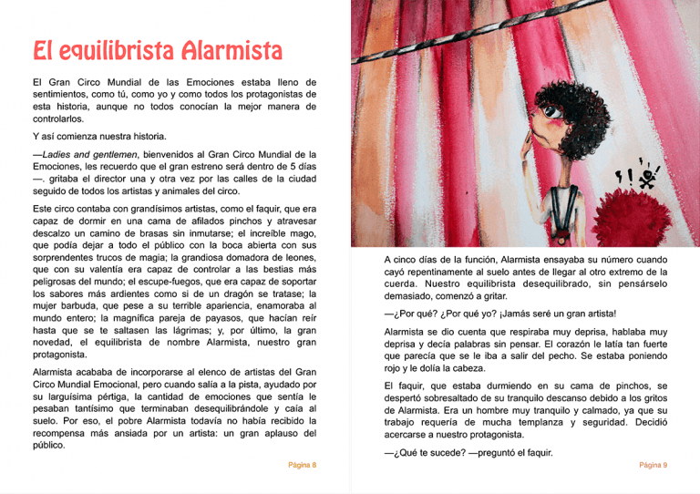 cuento sobre educación emocional el Equilibrista Alarmista