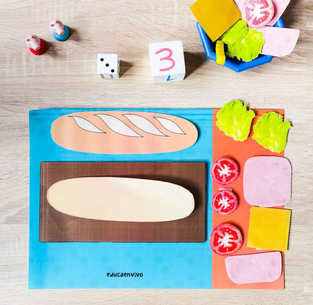 Hacemos un bocadillo. Juego para fomentar la autonomía en educación infantil y primaria