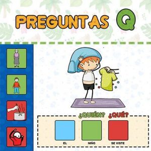 Portada del juego de preguntas con pictogramas que facilita la comunicación en niños que utilizan el Sistema Alternativo y/o Aumentativo de Comunicación (SAAC).