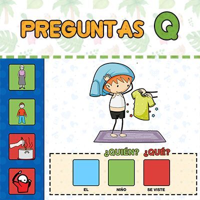 Portada del juego de preguntas con pictogramas que facilita la comunicación en niños que utilizan el Sistema Alternativo y/o Aumentativo de Comunicación (SAAC).
