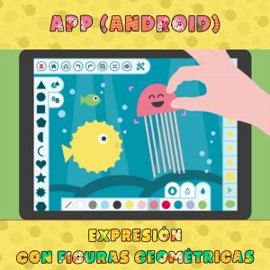 app Estudio de Arte Digitalwerkstatt para que los niños dibujen con figuras geométricas