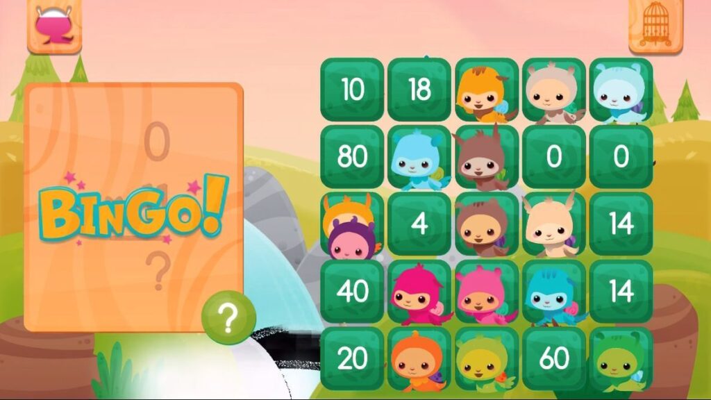 Pet Bingo app para jugar con sumas, restas, divisiones y multiplicaciones
