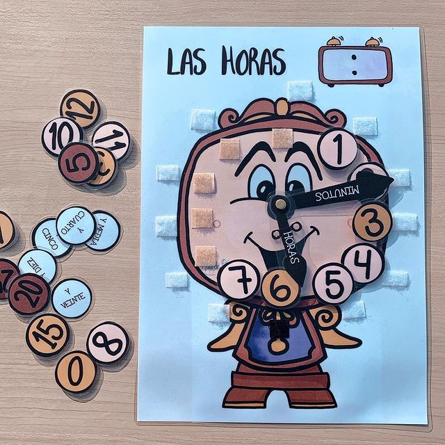 juego para aprender las horas con Dindon por mansdeouro
