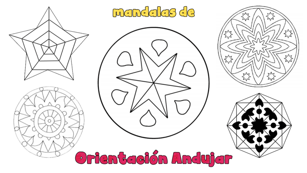 Bonitos mandalas para imprimir y colorear de Orientación Andujar para niños de preescolar o Infantil y Primaria