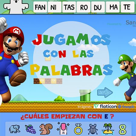 juego para trabajar la conciencia fonológica y silábica en Genially