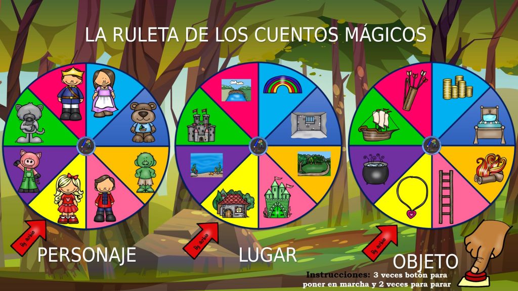 ruleta interactiva de historias en powerpoint