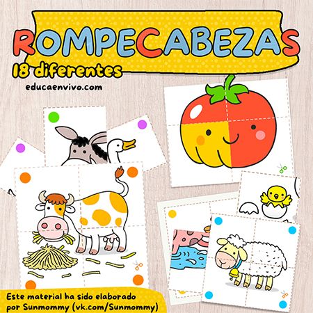 Descargar rompecabezas de nivel inicial para Preescolar.