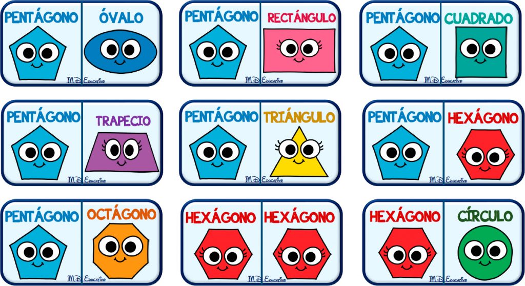 dominó de figuras geométricas