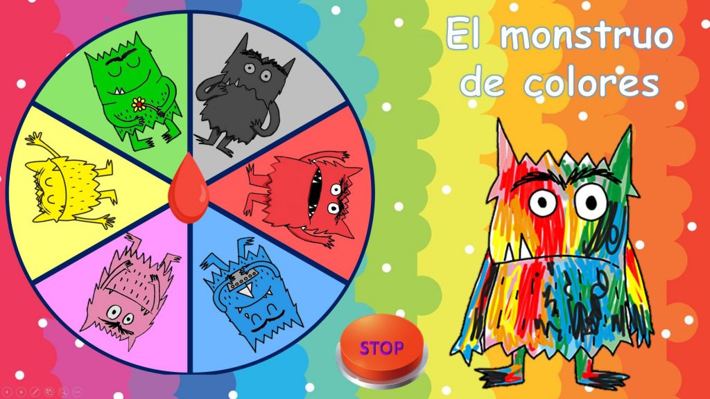 La ruleta de las emociones con el monstruo de colores