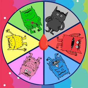 Ruleta de las Emociones con el Monstruo de Colores