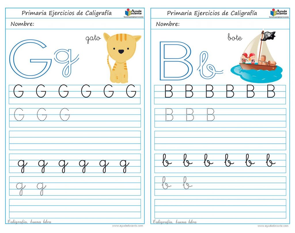 Cuaderno de Caligrafía para Imprimir [PDF] – Educaenvivo