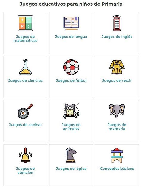Juegos Online para Primaria e Infantil 47 juegos online para Primaria e Infantil
