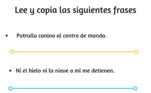 Cuaderno de lectoescritura con la patrulla canina