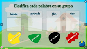 aprender a clasificar palabras por sílabas