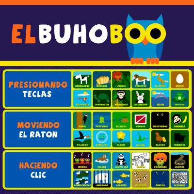 juegos para aprender a usar el ratón con el Buhoboo