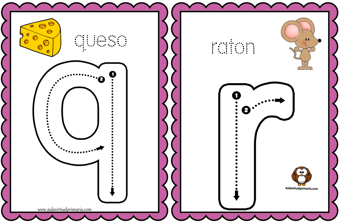 Trazos y letras: 26 tarjetas para trazar letras - Educaenvivo