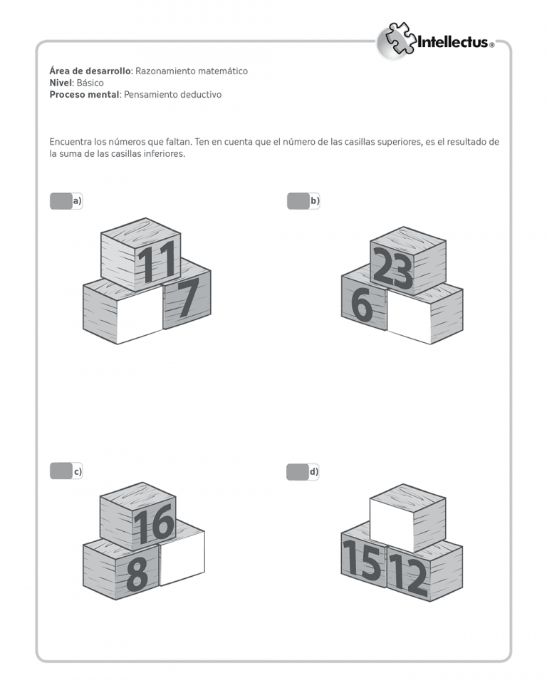 Ejercicios de razonamiento logico matematico para Primaria para imprimir