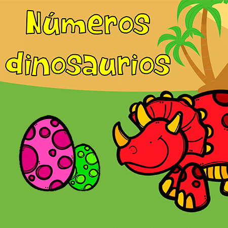 números con dinosaurios para paracticar el conteo