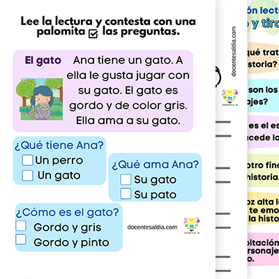 Portada del recurso de lecturas comprensivas cortas.