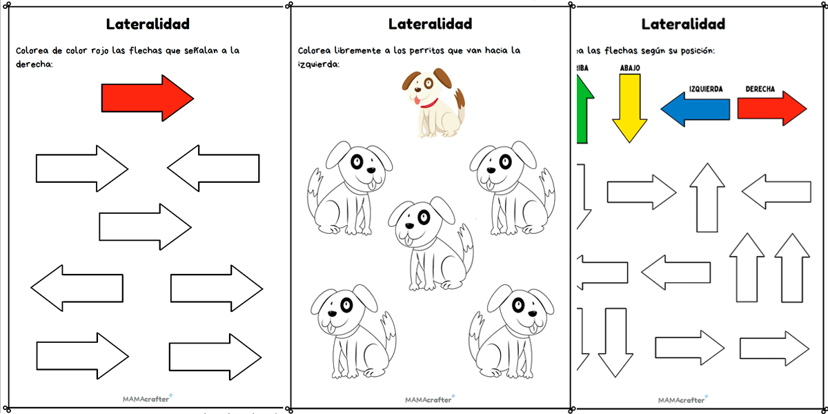 Actividades de lateralidad para imprimir pensadas para niños de Educación Primaria.