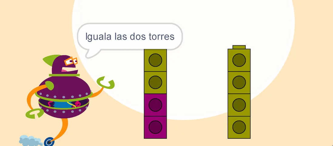 Juego interactivo de reparto con Scratch: Equilibra torres para aprender números ordinales en Infantil
