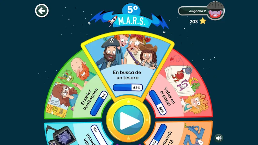 Imagen previa de la aplicación gamificada M.A.R.S. para repasar los contenidos de Educación Primaria