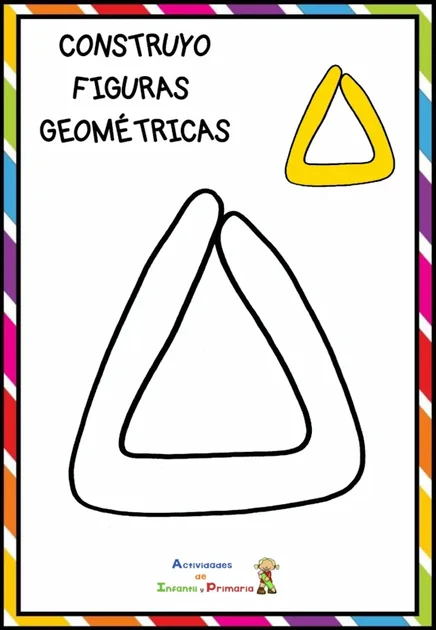 Triángulo para hacer con plastilina en Cuaderno de Figuras Geométricas